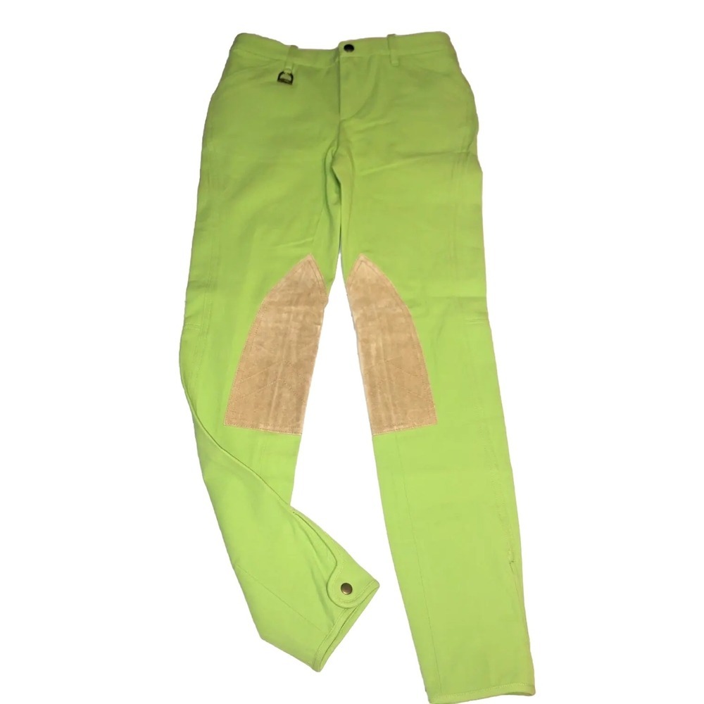 Ralph Lauren Women's Sz‎ 2 Lime Green Jodhpur Equestrian Riding Pants EUC